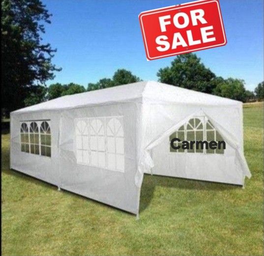 10x20 Vendo carpa completa para cualquier fiesta o evento, para armar Con ventanas y lados Con zipper, se puede quitar y poner dependiendo del clima. 