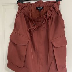 Express Burnt Orange Skirt Small