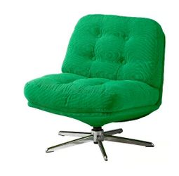 Swivel Chair - crazy comfortable, green corduroy