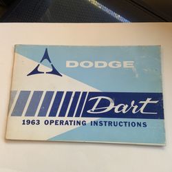 1963 Dodge Dart Owners Manual