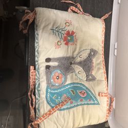 crib bumper set + blanket