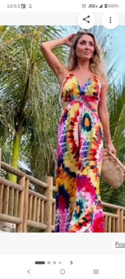 Multi Color Tye Die Jumpsuit - Pickup Only