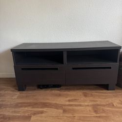 Black TV Stand With 2 Drawers  OBO