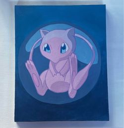 Hand painted Mew canvas painting