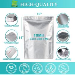 25 storage and shipping bags, 1 gallon capacity with stickers 