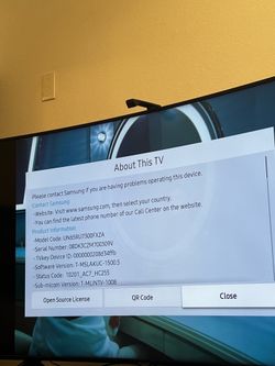 Samsung 65” curve tv