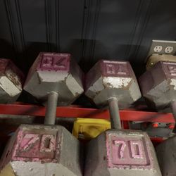 70 Lb Dumbbell Set