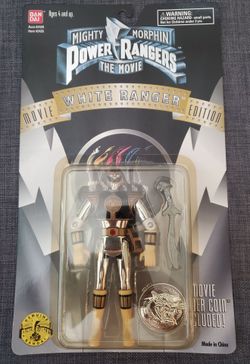 Bandai White Ranger Rare Movie Edition figure