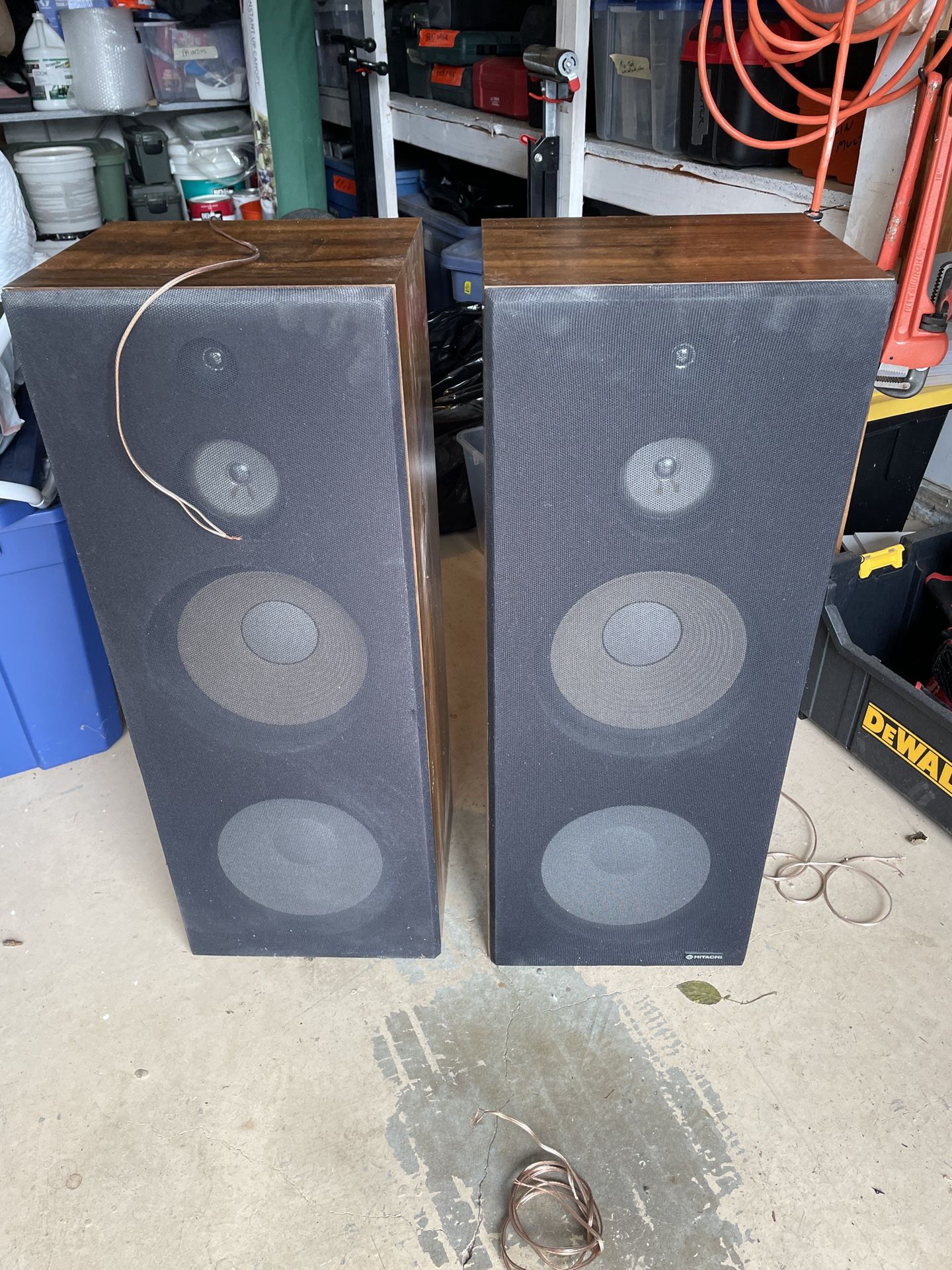 Rare Vintage Hitachi Speakers And Sony Receiver