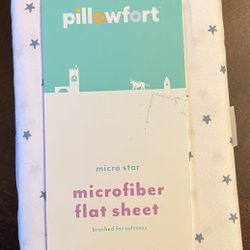 Micro Star Flat Sheet Separates Blue - Pillowfort™