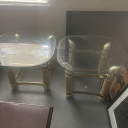 Glass End Table 