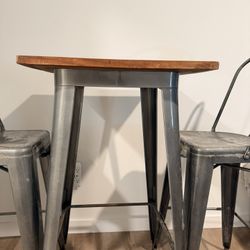 Bar Table w/ 2 Stools – Solid & Stylish