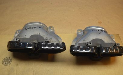 2021 - 2025  W167 MERCEDES GLE63 S AMG REAR LEFT & RIGHT EXHAUST MUFFLER TIP TIPS BLACK CHROME