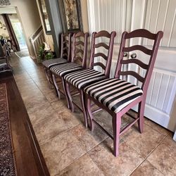 Solid Wood High Chairs Barstools Each 