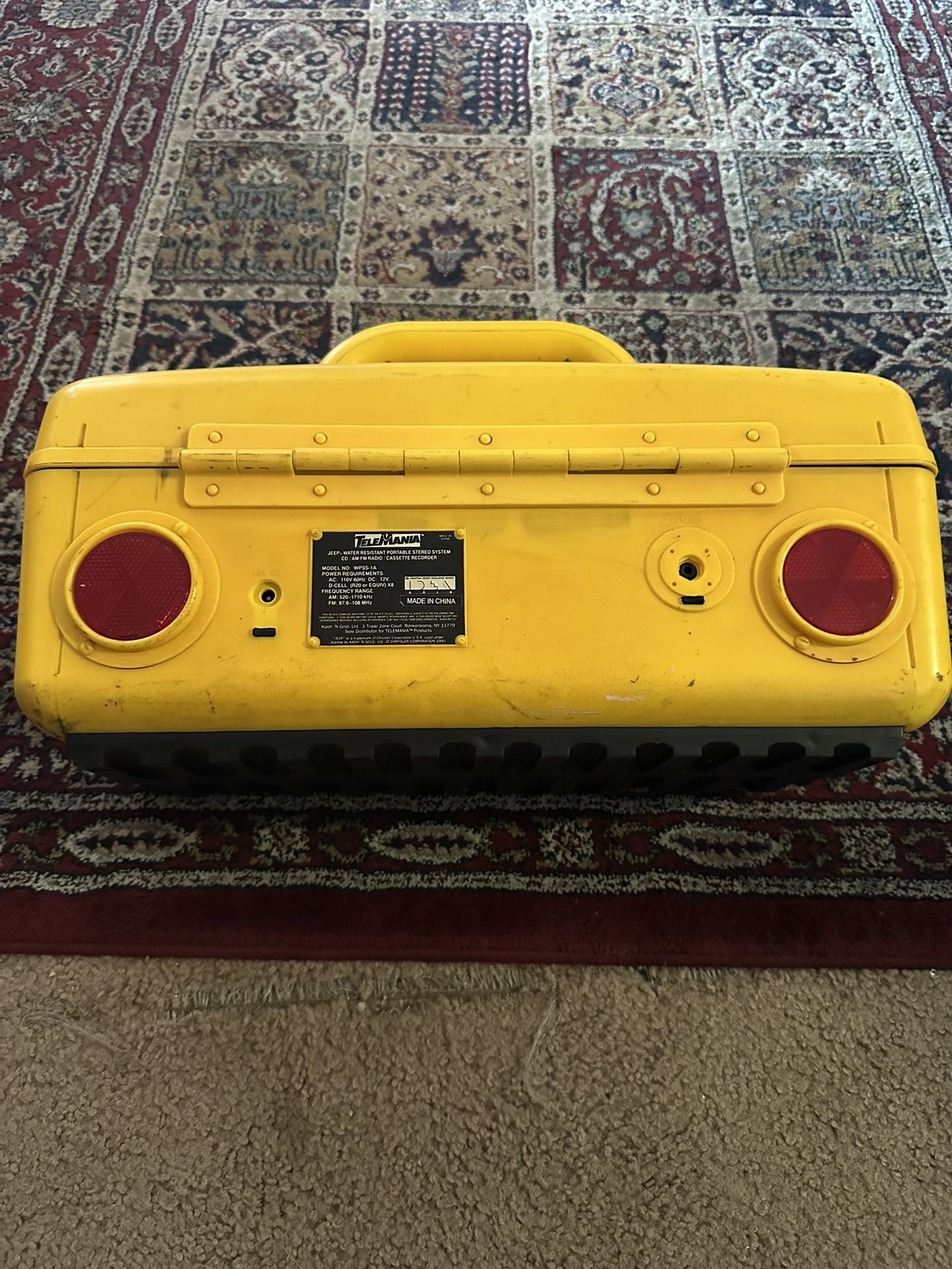 1990s Jeep Telemania WPSS-1A Portable CD Cassette Radio Boombox
