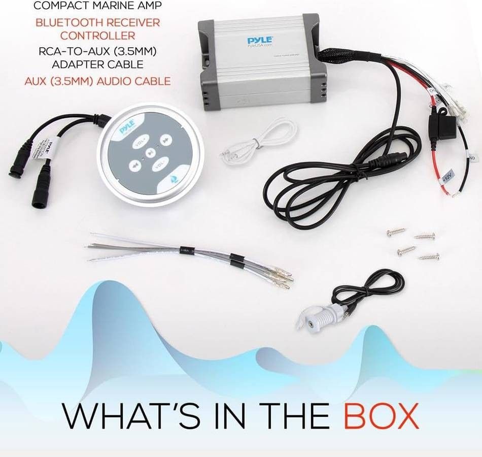 New 600 Watt Bluetooth Marine/Motorcycle Amplifier Kit w/ AUX!