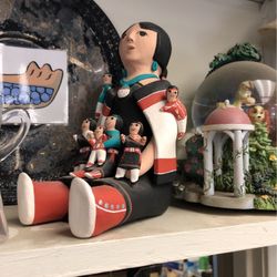 MARY E QUINTANA NM 1987 Cochina Doll Mother & Children 7-1/2” Figure Statue