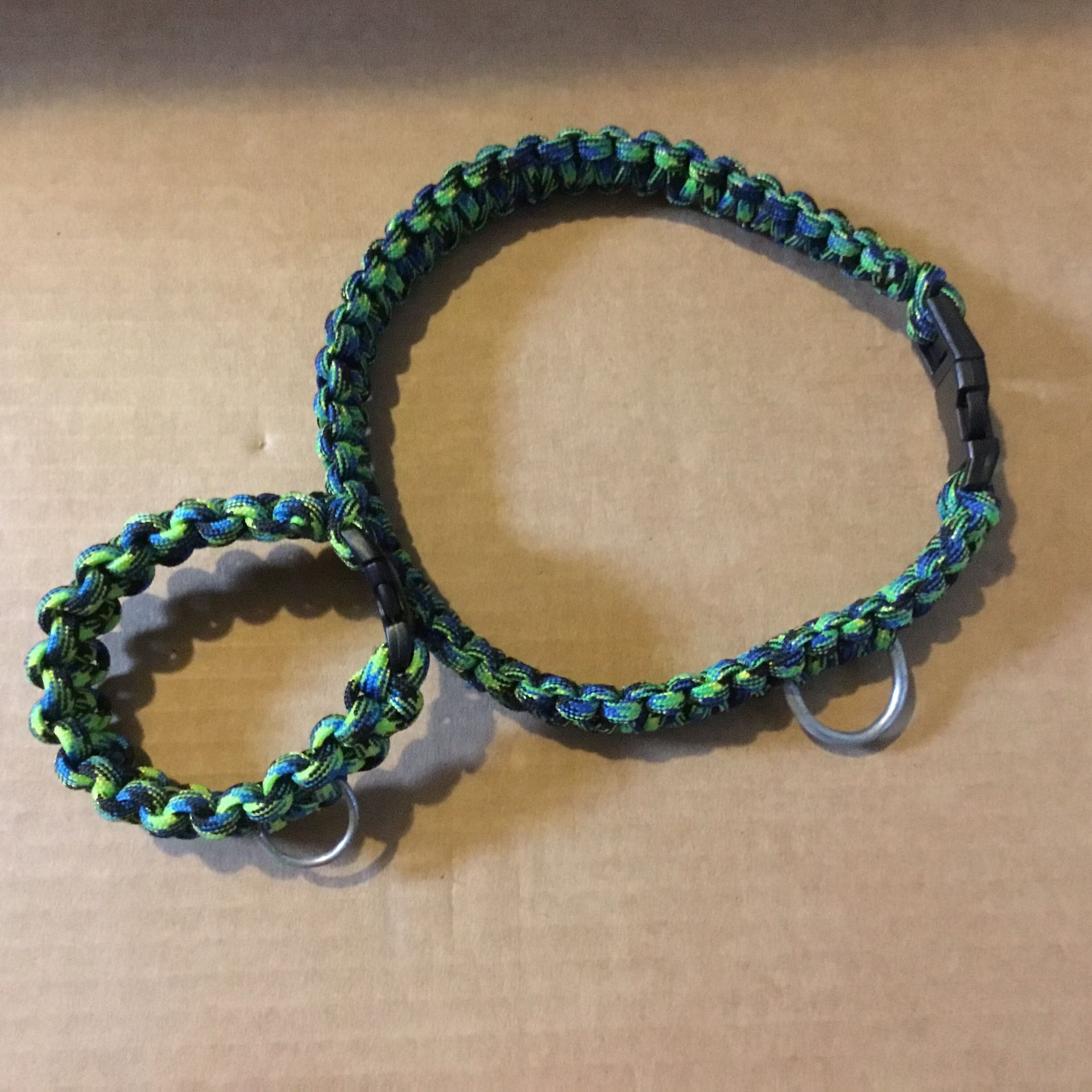 Matching Dog & Cat Paracord Collars Hand Made By Me