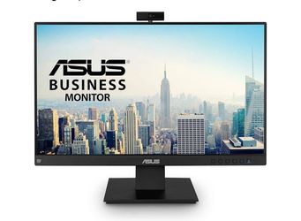 ASUS BE24EQK 23.8” Business Monitor with 1080P Full HD IPS, Eye Care, DisplayPort HDMI, Frameless, Built-in Adjustable 2MP Webcam, Mic Array, Stereo s
