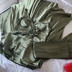 Vestido Para Fiestas Verde Oscuro  