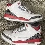 Red Grey And White Retro 3’s