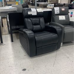 Grain Leather Power Reclining Chair  