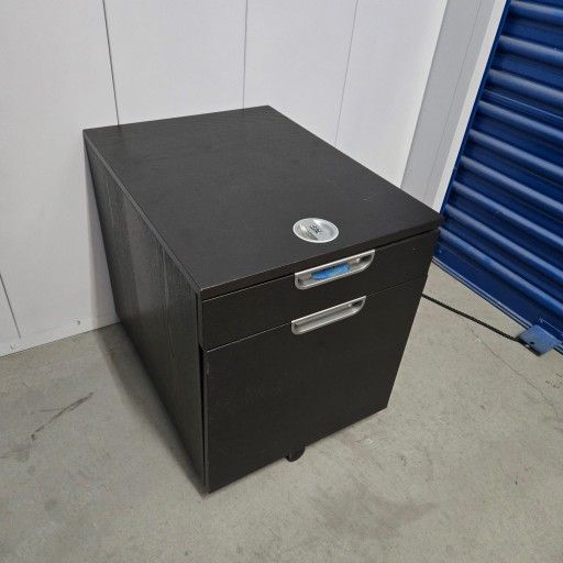 Wood File Cabinet Legal Size On Casters With Combination