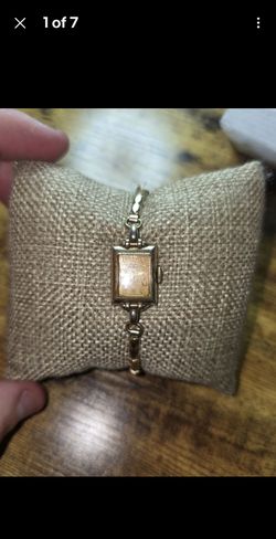 Vintage 10k Gold Filled GF ELGIN DE LUX ladies Early 1900 No Battery