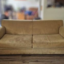 Sofa/Couch Corduroy Gold/Tan-$50.00 OBO! 