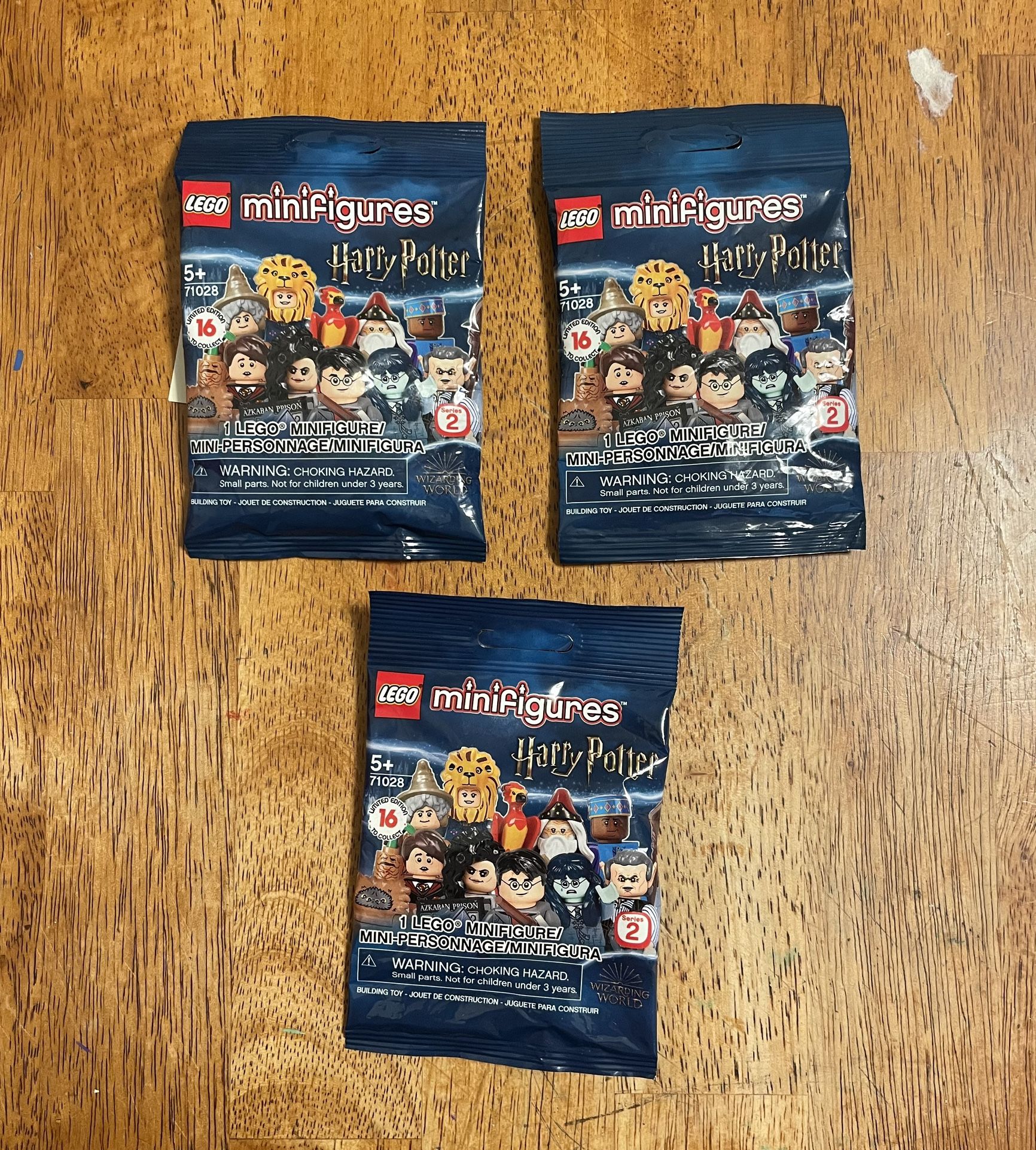 Lego Harry Potter Minifigures Series 2 Lot of 3 SEALED