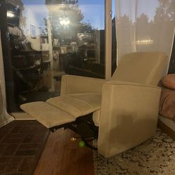 Evolur Harlow Deluxe Upholstered Plush Seating Glide Rocker