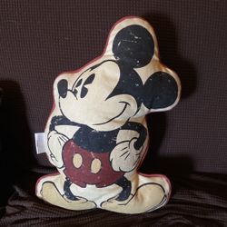 Disney Parks Mickey Mouse Pillow Rare Couch Throw Pillow