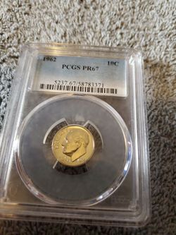1962 Roosevelt Dime PCGS PR67