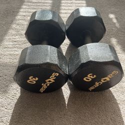 (2) 30 LB Dumbbells