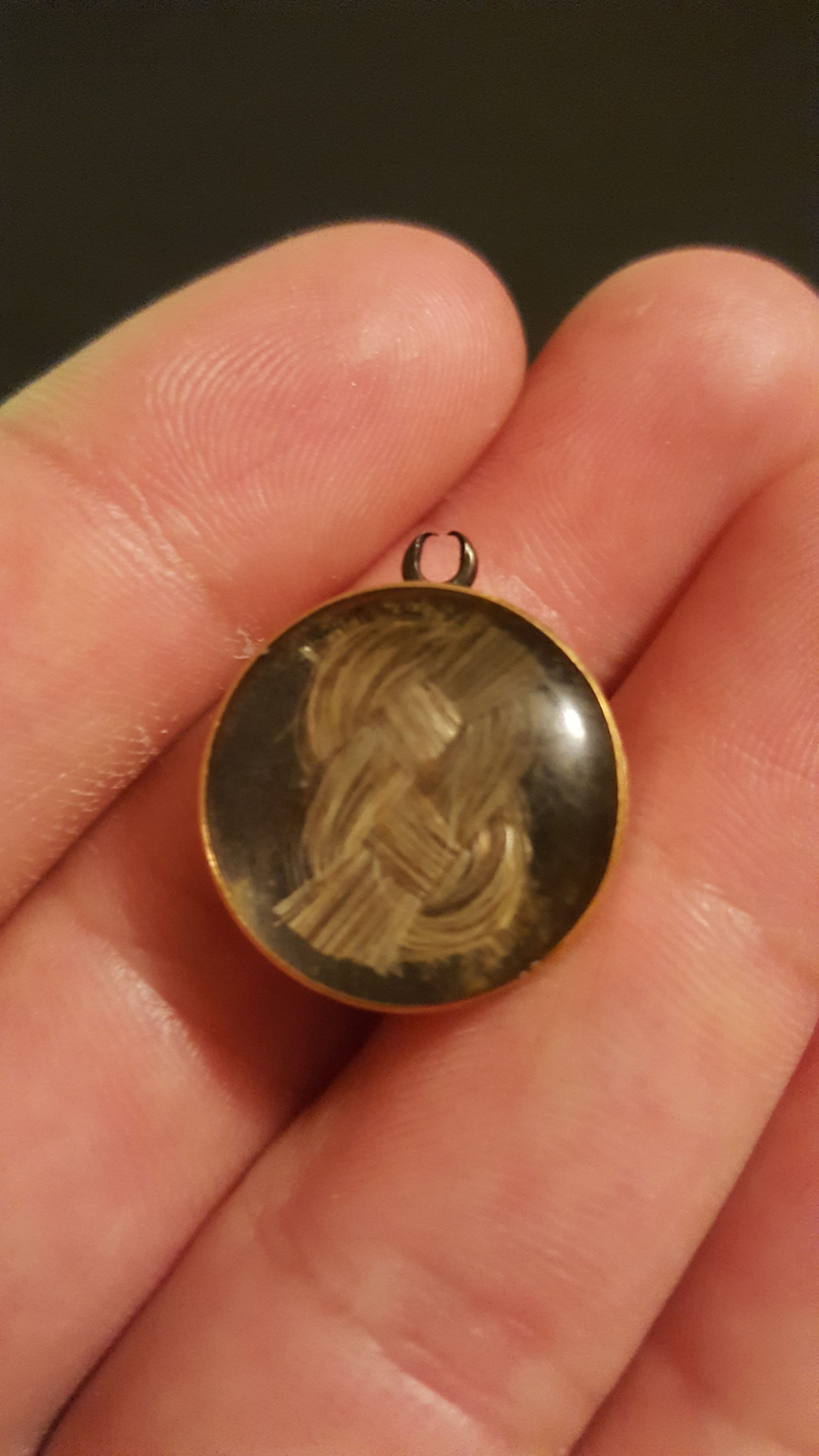 19 century morning hair locket 14 k