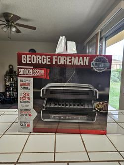 George Foreman Smokeless Grill Family Size (New)