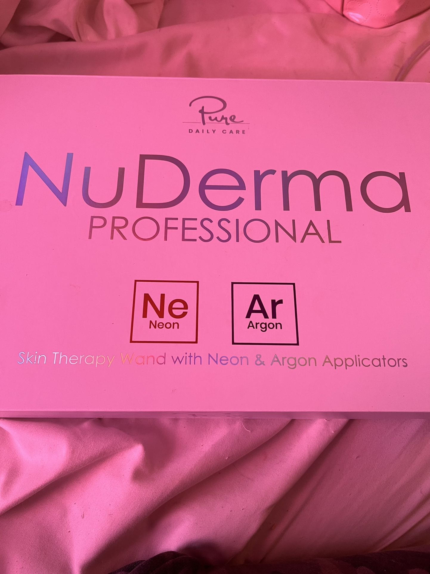 NuDerma professional Skin Therapy Wand With Neon And Argon Applicators 