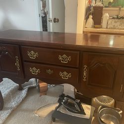 Antique Buffet Table - Brown