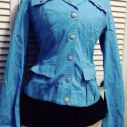  New Xoxox women's Short turquoise jacket  Size X Small