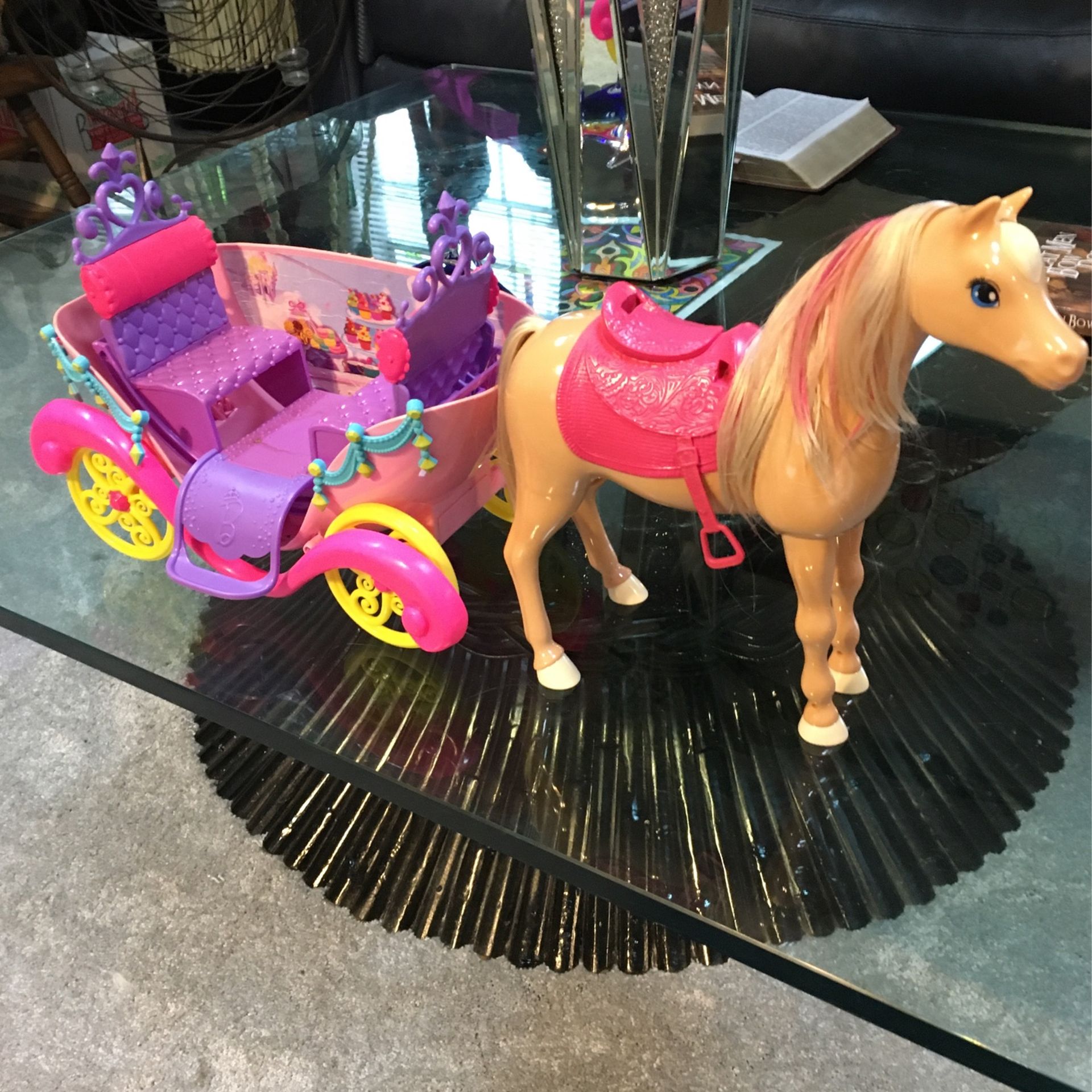 Barbie carriage with horse