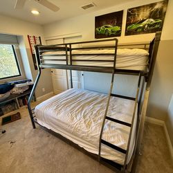 Metal Twin Over Full Bunk Bed