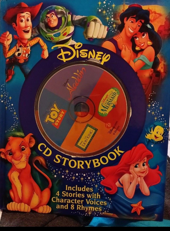 Classic Disney CD Storybook(w/CD): Little Mermaid~Toy Story~Lion King~Aladdin