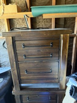 Two Night Stands With Outlets Attached