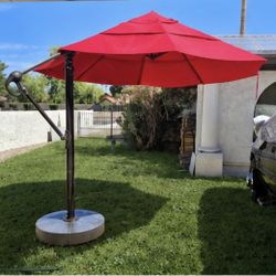 13 Foot GALTECH Easy Lift Umbrella With 2 canopies.
