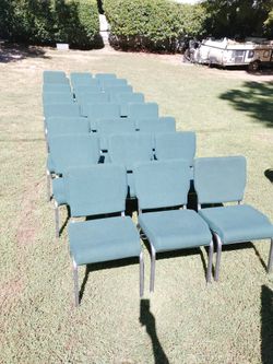 24 Stackable padded chairs for banquet, church, events etc.