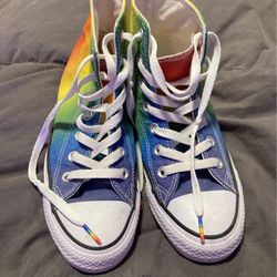 Rainbow Tie dye Converse 6.5
