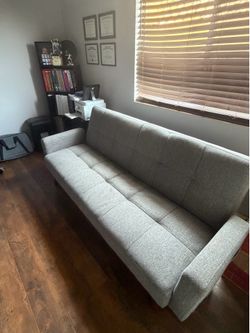 Grey Reclining Futon