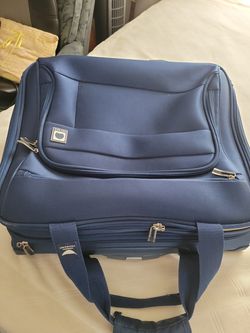 Garry on suitcase