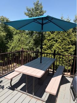 Free Picnic Table and Umbrella
