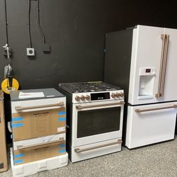 New Cafe White Kitchen Appliance Set 